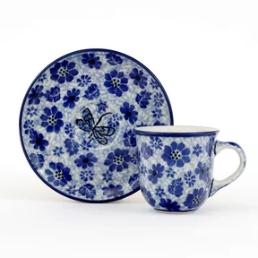 Filiżanka i spodek espresso B10 0,06l <br> 1443X Ważka w kwiatach